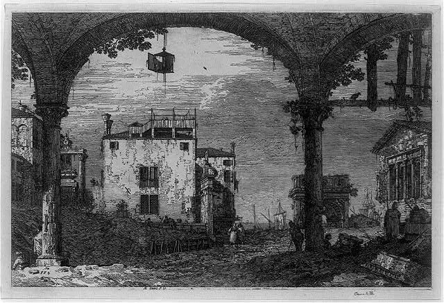 [The portico with a lantern] by Canaletto, 1697-1768, artist. by Canaletto, 1697-1768, artist.