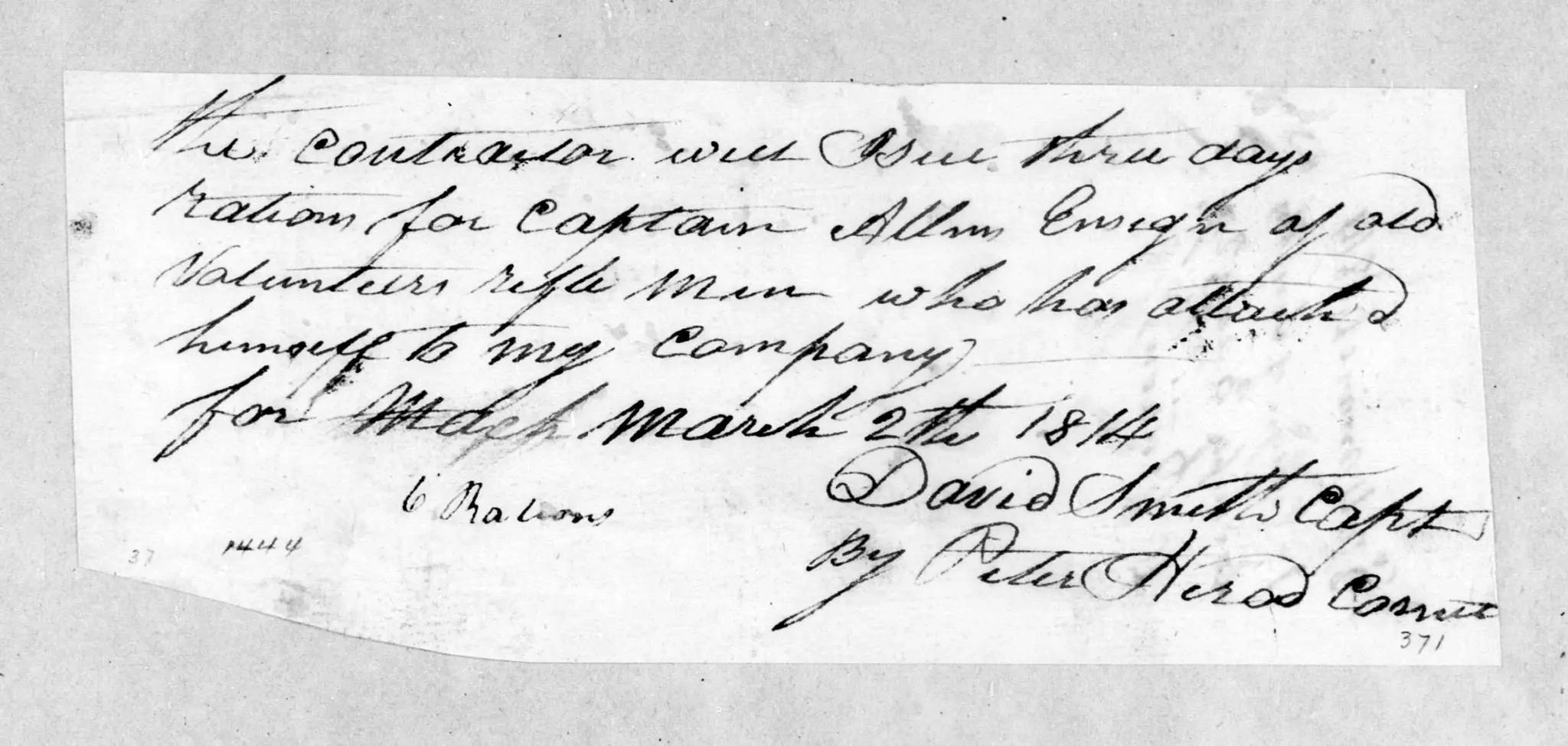 David Smith, March 2, 1814 by Smith, David (Author)