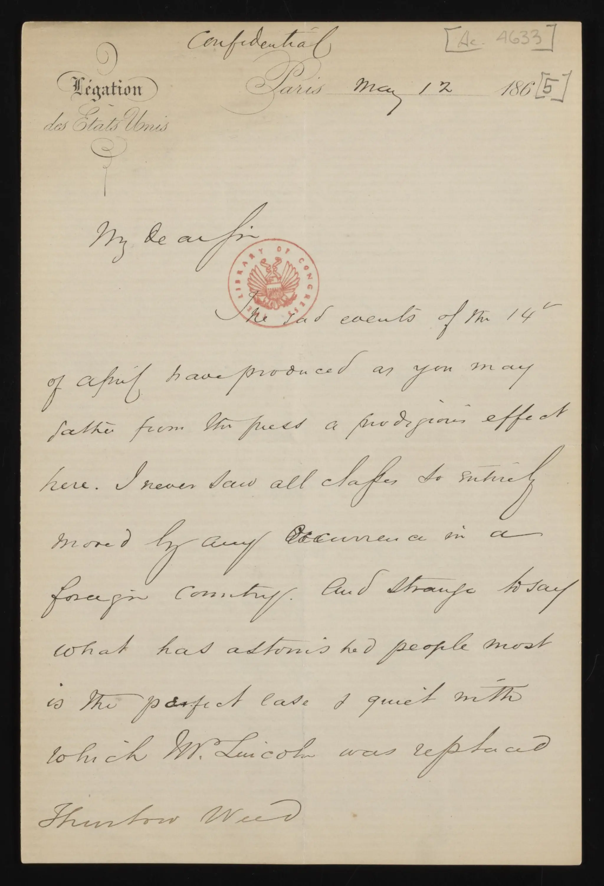 John Bigelow correspondence, 1865-1910 by Bigelow