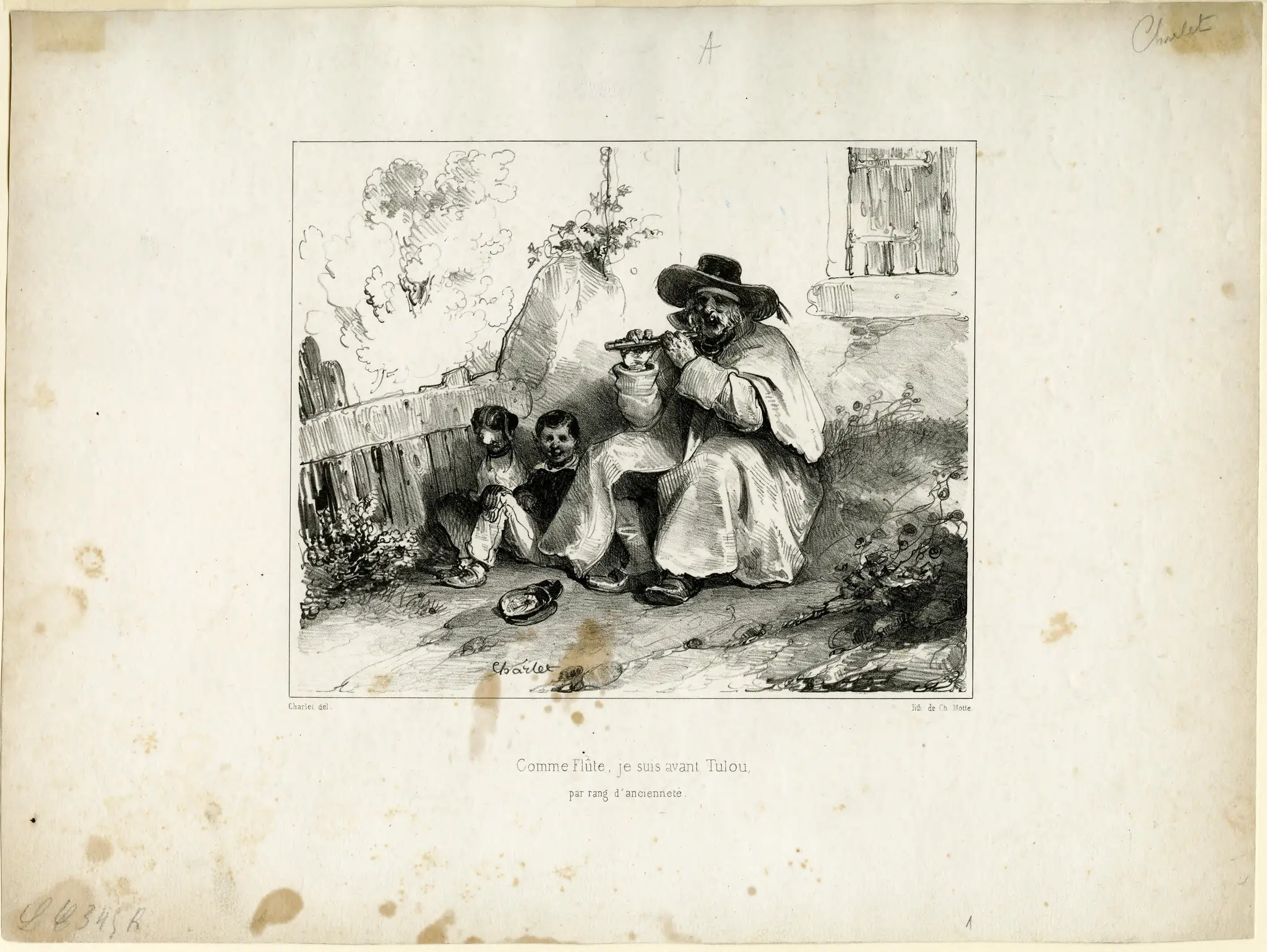 Comme Flûte, je suis avant Tulou, par rang d'ancienneté (As a Flutist, I am before Tulou, in terms of antiquity) by Charles Etienne Pierre Motte, 1785-1836 by Charles Etienne Pierre Motte, 1785-1836