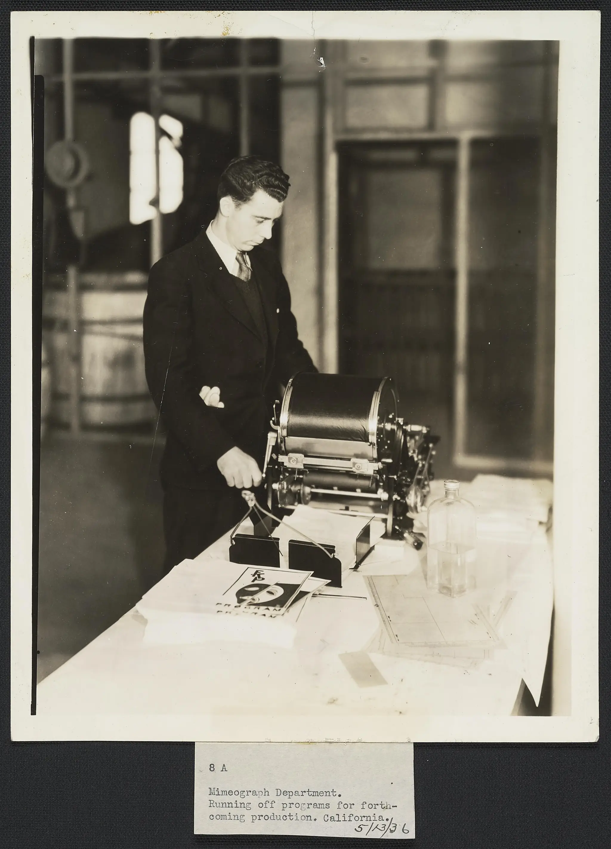 Miscellaneous Workshop Print shop by Federal Theatre Project (U.S.) by Federal Theatre Project (U.S.)