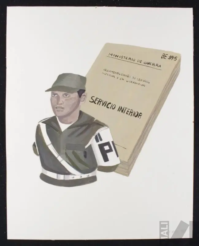 Servicio interior. Serie Cronologías by Fernando Bryce Vivanco