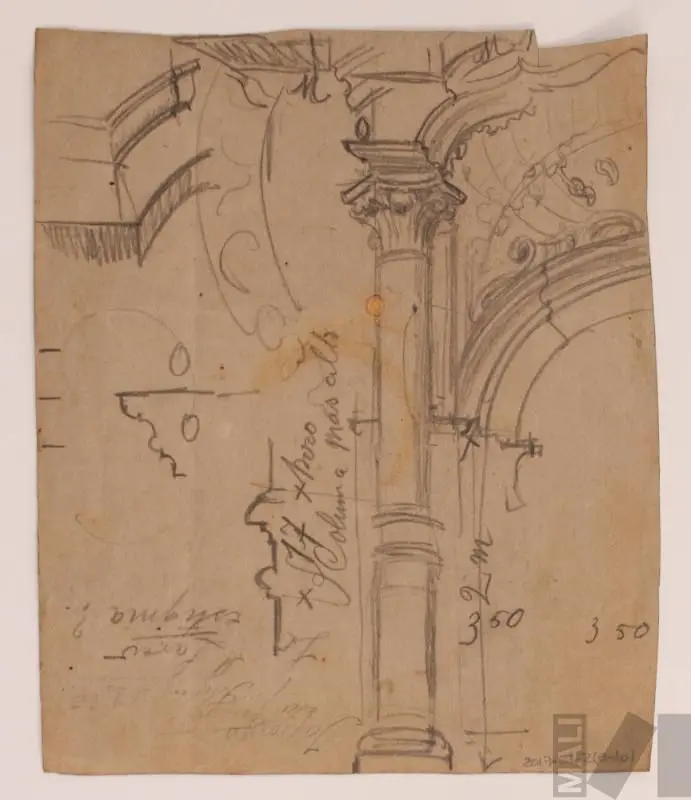 Apunte de la iglesia de Santa Rosa de las Monjas, Lima by Claude Sahut