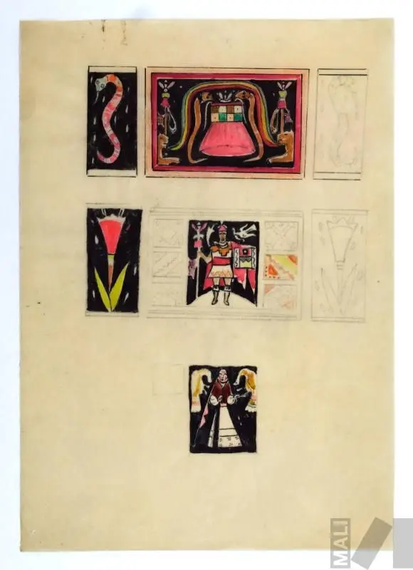 Estudio de motivos incas tomados de un quero colonial by Carlos Quízpez Asín