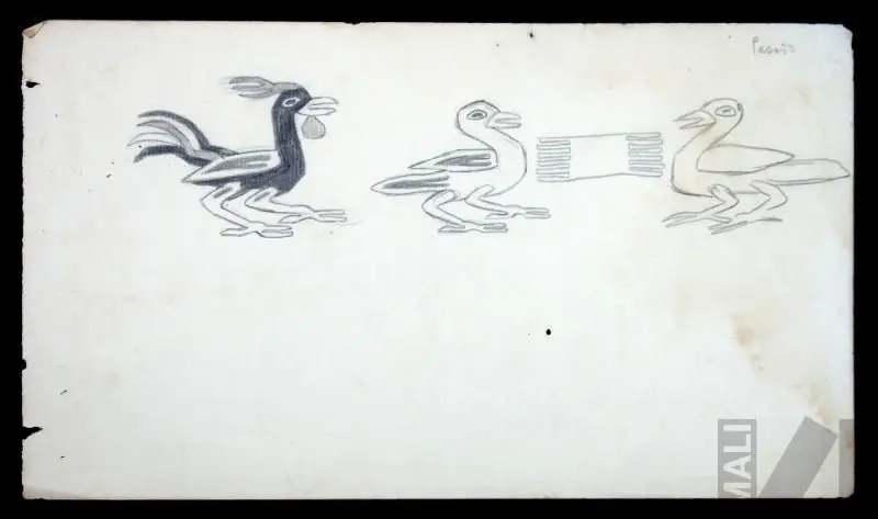Estudio de aves de un tapiz colonial by Camilo Blas [José Alfonso Sánchez Urteaga]
