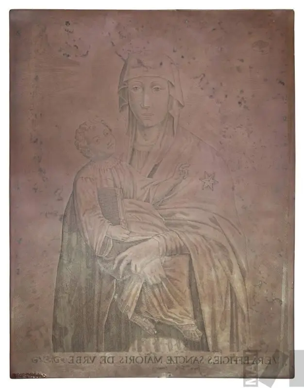 Verdadera imagen de la Virgen de Salus Populi Romani / Escudo de Felipe II by Francesco Testa