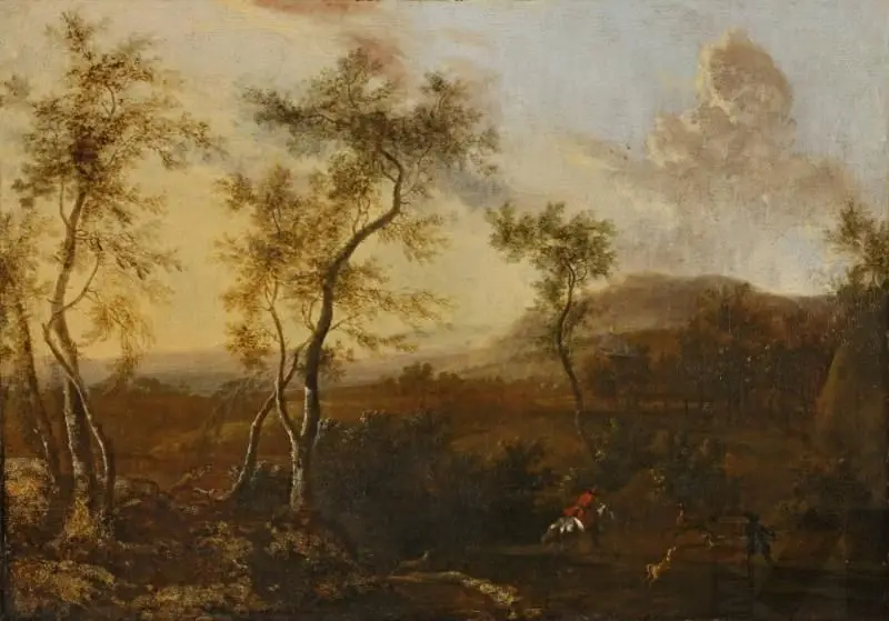 Paisaje con escena de cacería by Frederick de Moucheron