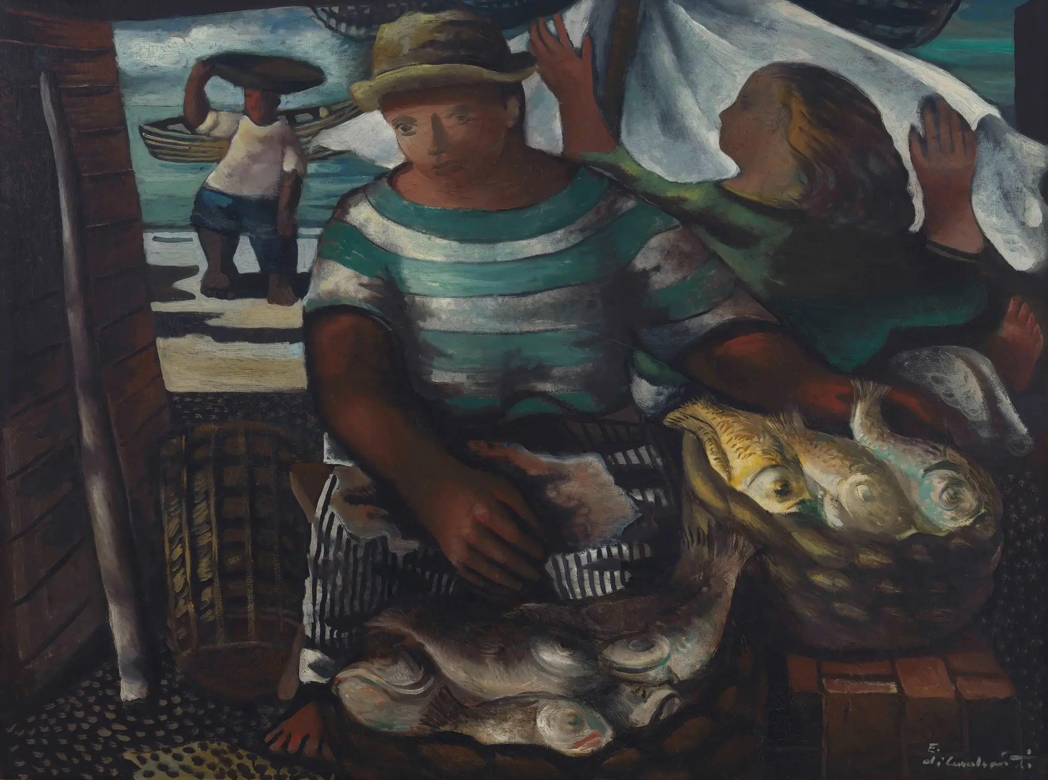 Pescadores by Emiliano Di Cavalcanti