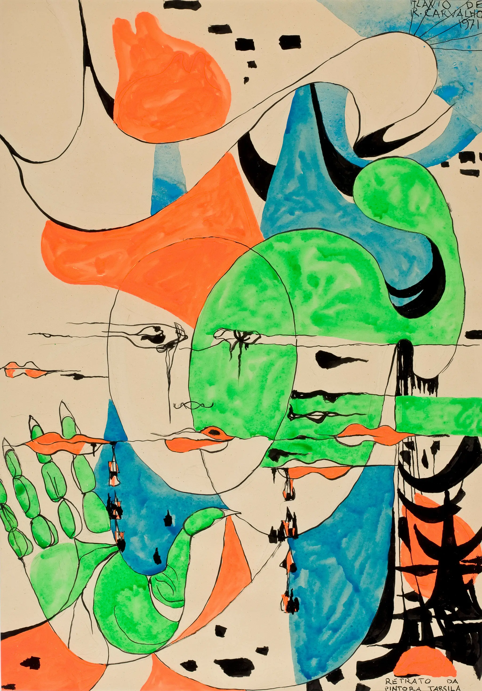 Retrato da pintora Tarsila by Flávio de Carvalho