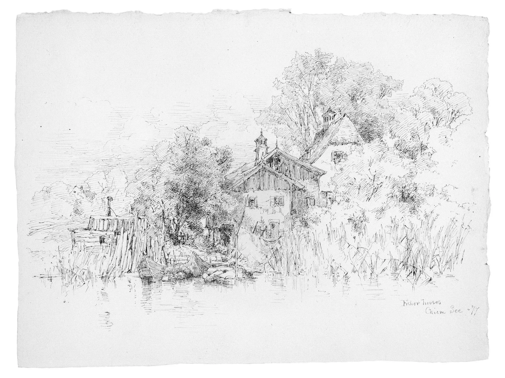 Fisher Houses, Chiem See, Germany by Andrew Fisher Bunner