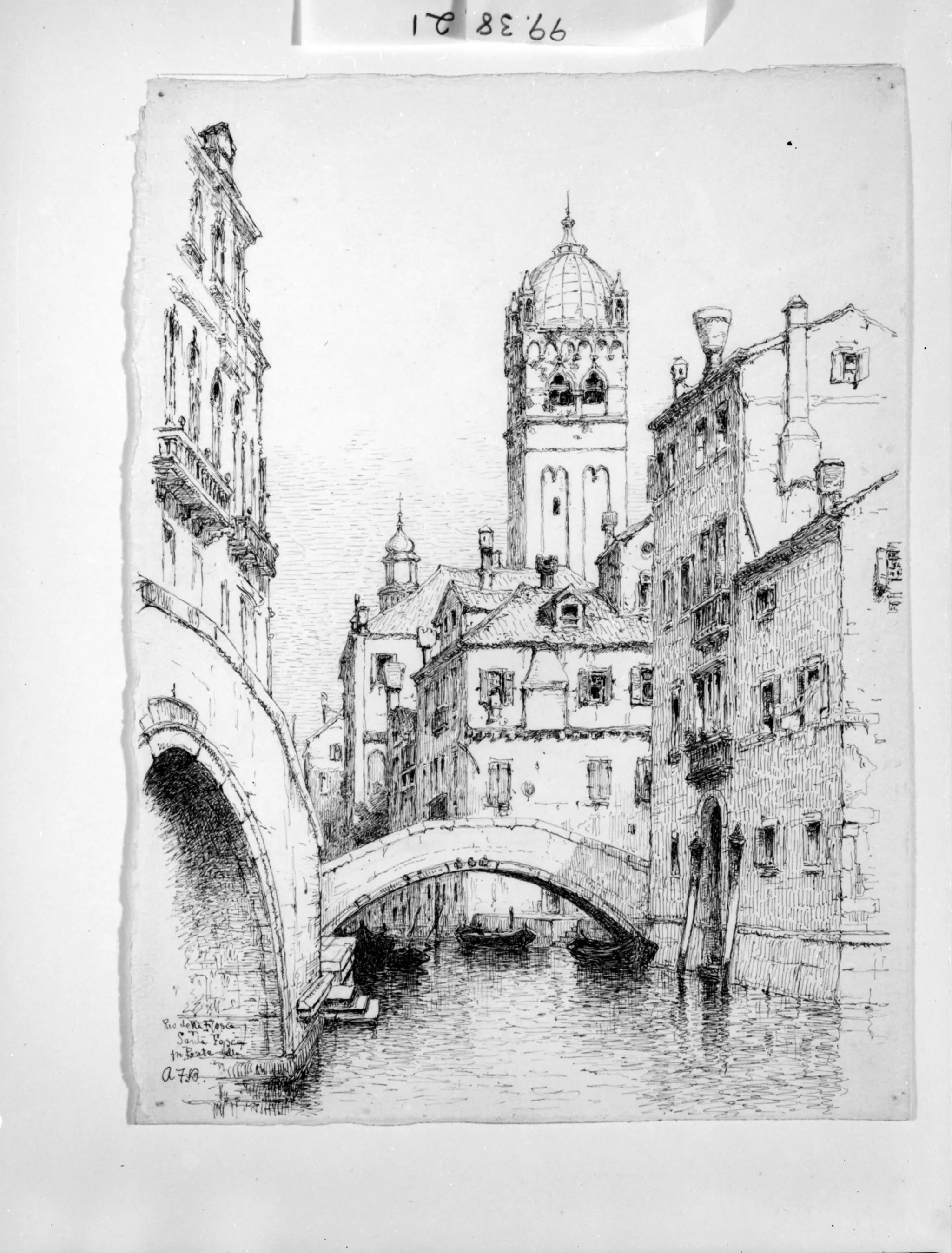 Rio della Fosca and Santa Fosca, Venice by Andrew Fisher Bunner