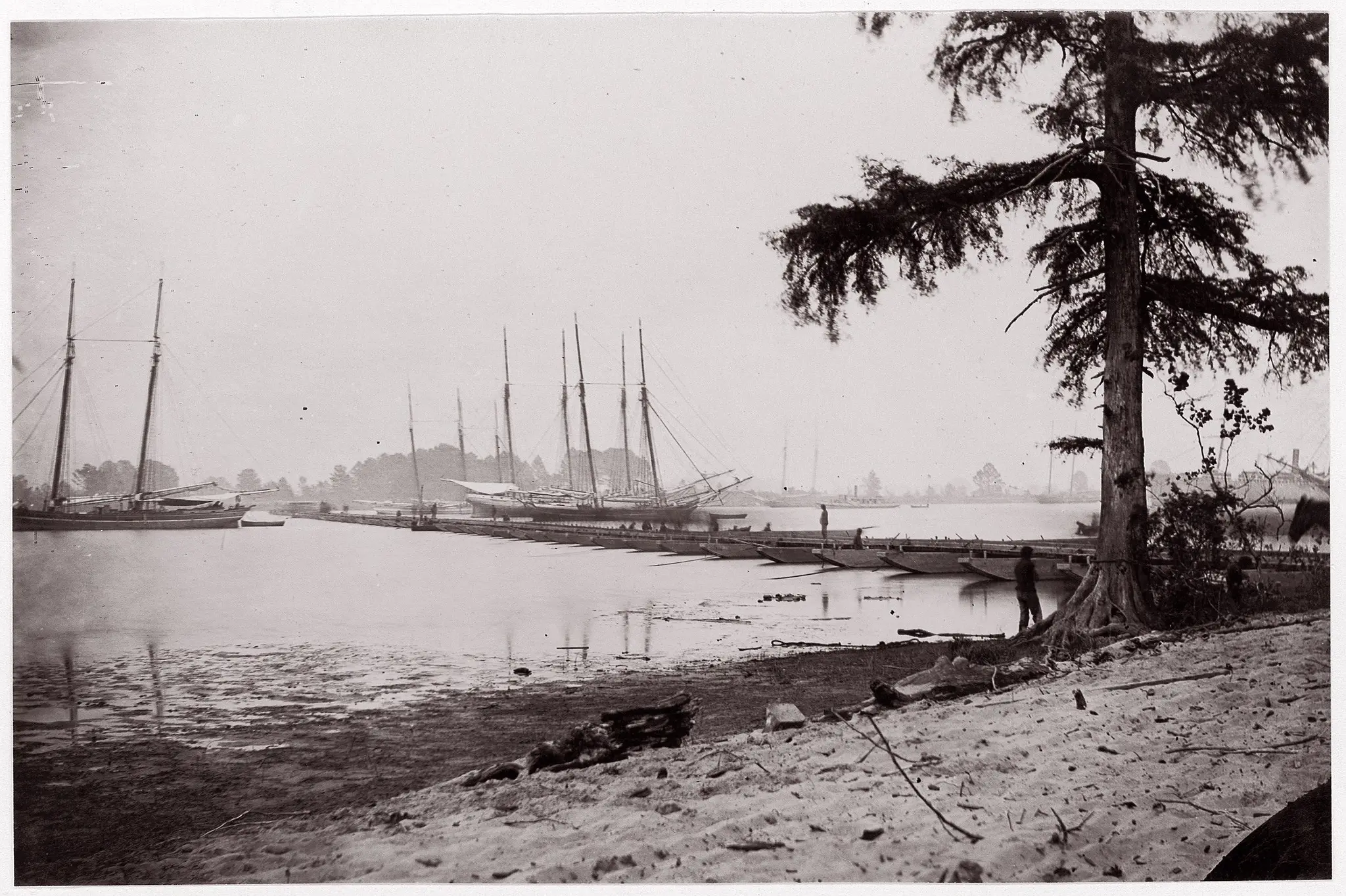 Pontoon Bridge, James River by Andrew Joseph Russell