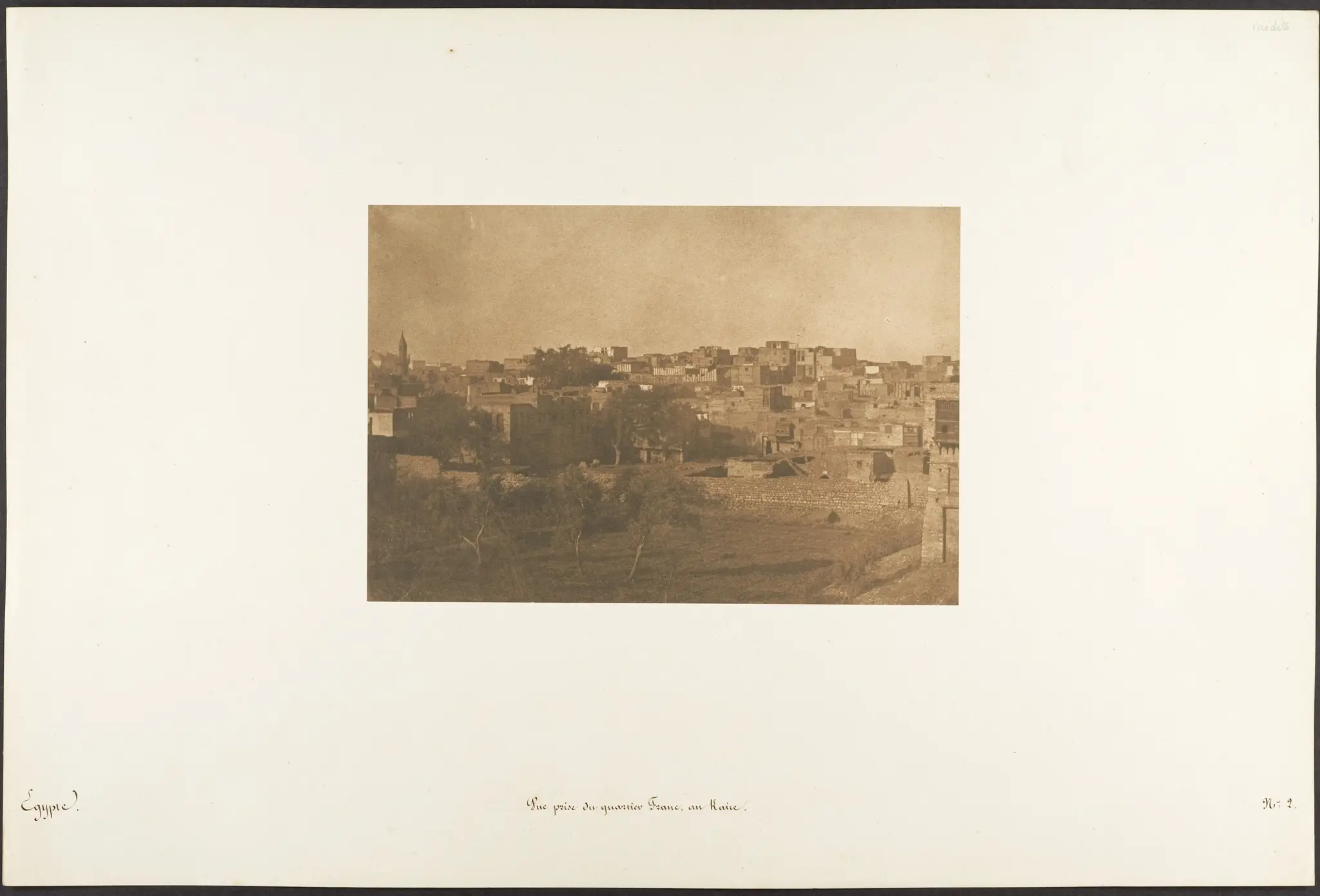 Vue prise du quartier Franc, au Kaire by Maxime Du Camp