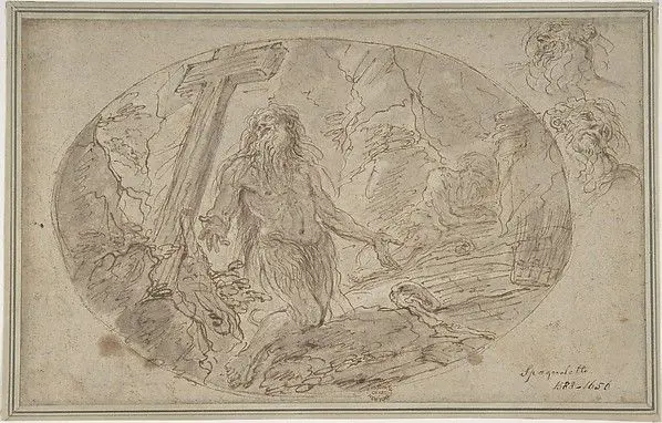 Two Hermits in the Wilderness by Domenico Maria Canuti
