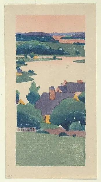View of Ipswich, or A Bend in the River by Arthur Wesley Dow