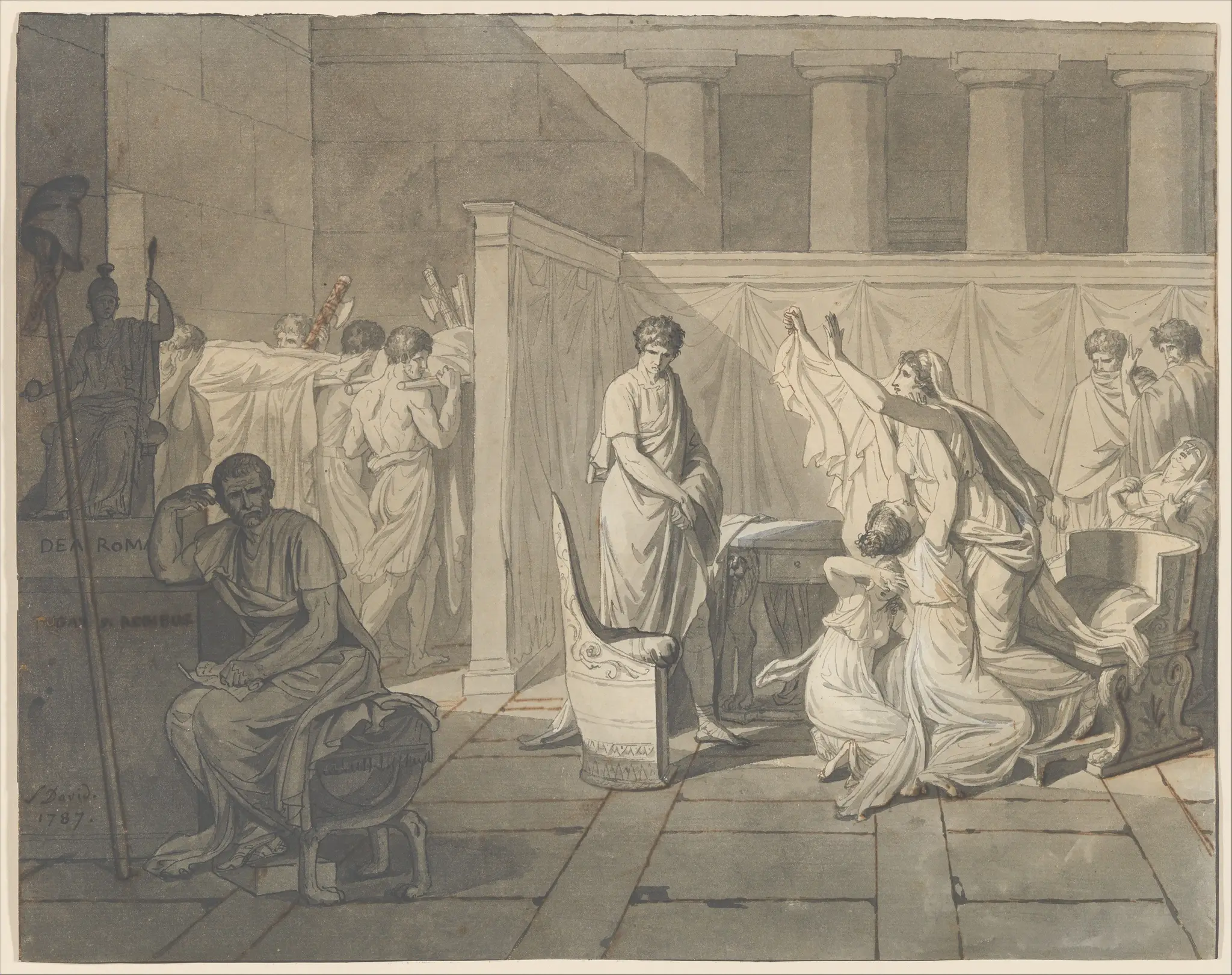 The Lictors Bringing Brutus the Bodies of his Sons by Jacques Louis David