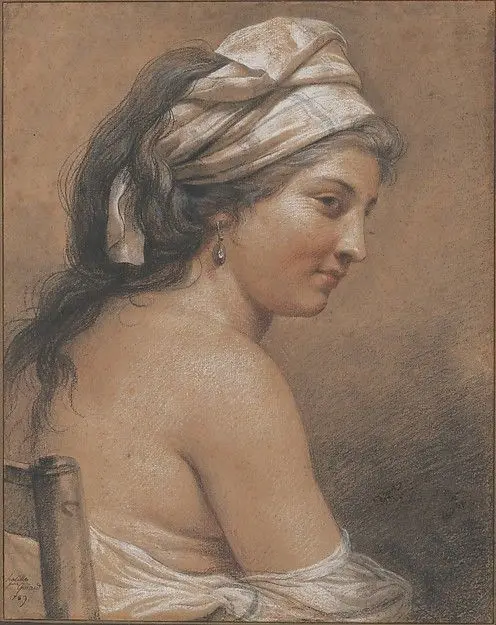 Study of a Seated Woman Seen from Behind (Marie-Gabrielle Capet) by Adélaïde Labille-Guiard