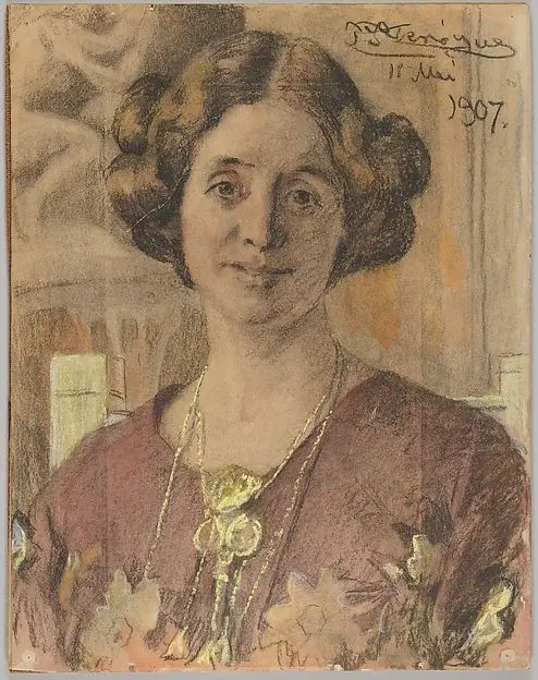 Portrait of a Woman (probably Anna Vilhelmine Johanne Dorthea Halberg, married Bjørner, later Larsen) by Peder Severin Krøyer