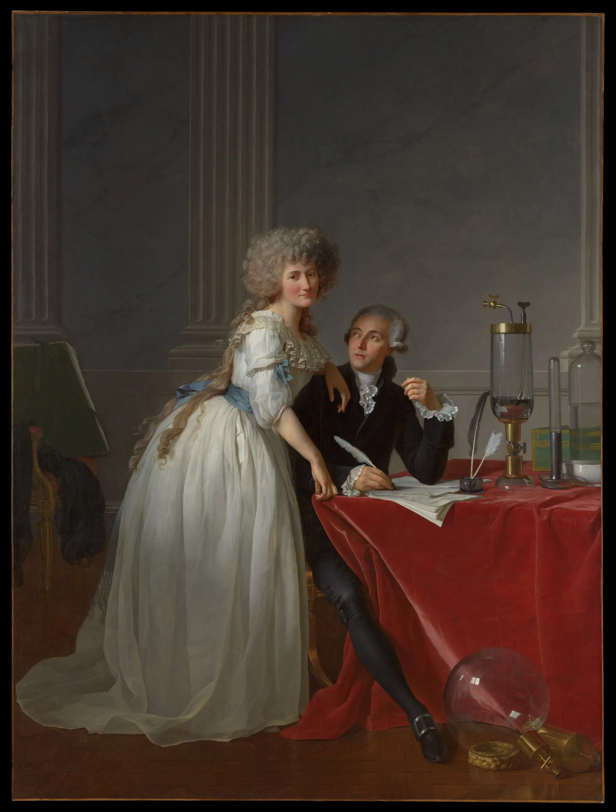 Antoine Laurent Lavoisier (1743–1794) and Marie Anne Lavoisier (Marie Anne Pierrette Paulze, 1758–1836) by Jacques Louis David