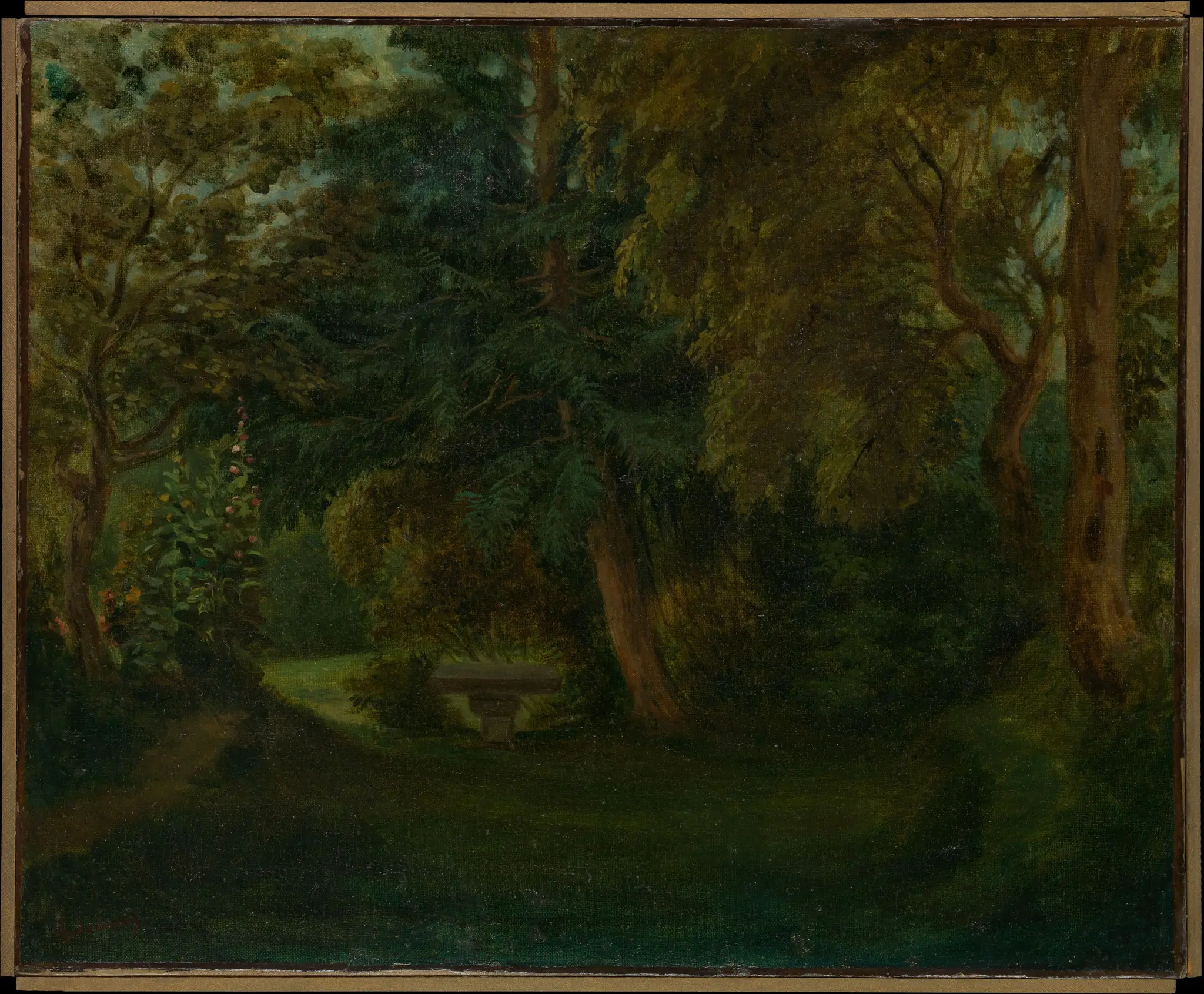 George Sand's Garden at Nohant by Eugène Delacroix