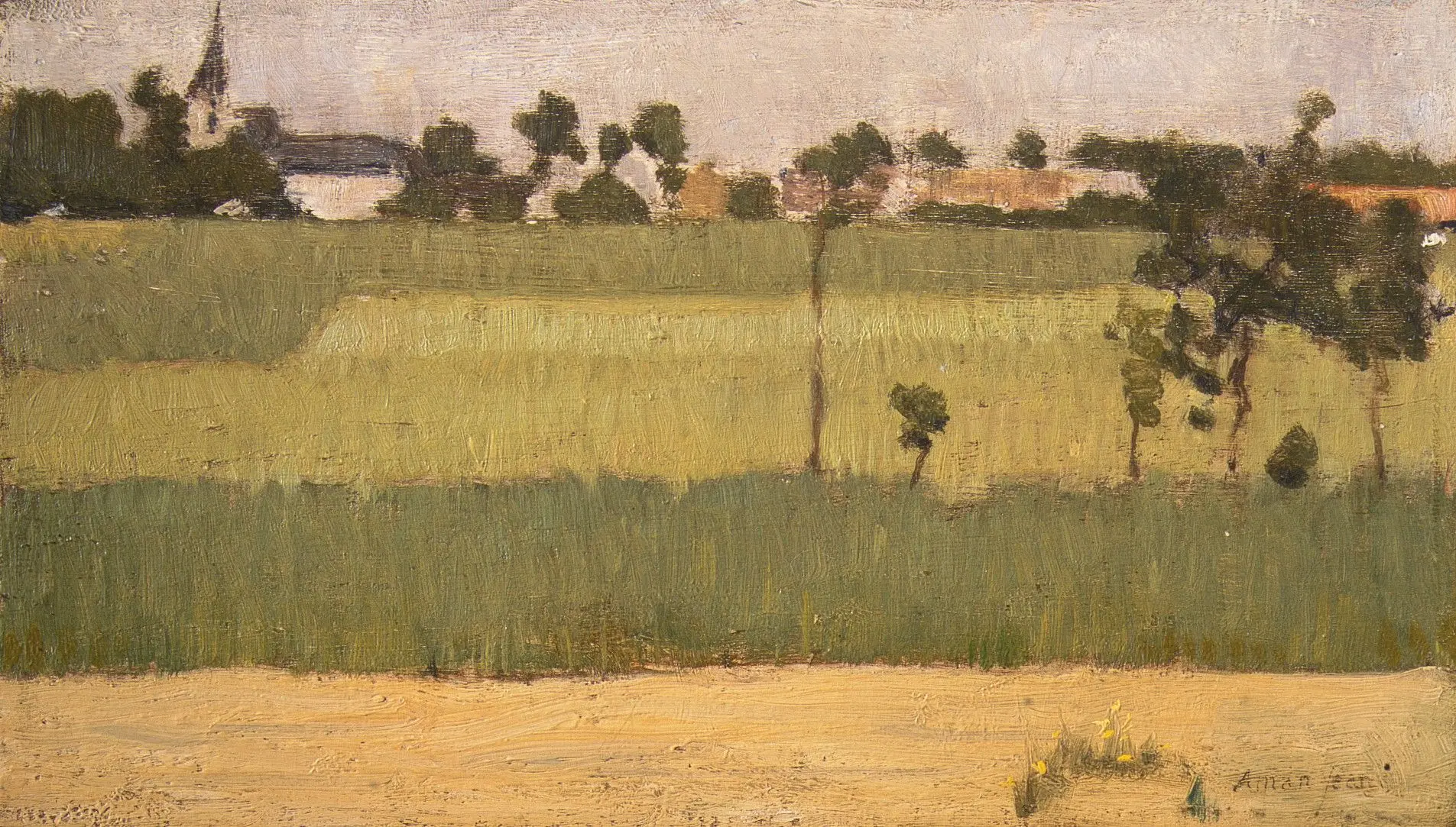 The Outskirts of a Village by Edmond-François Aman-Jean