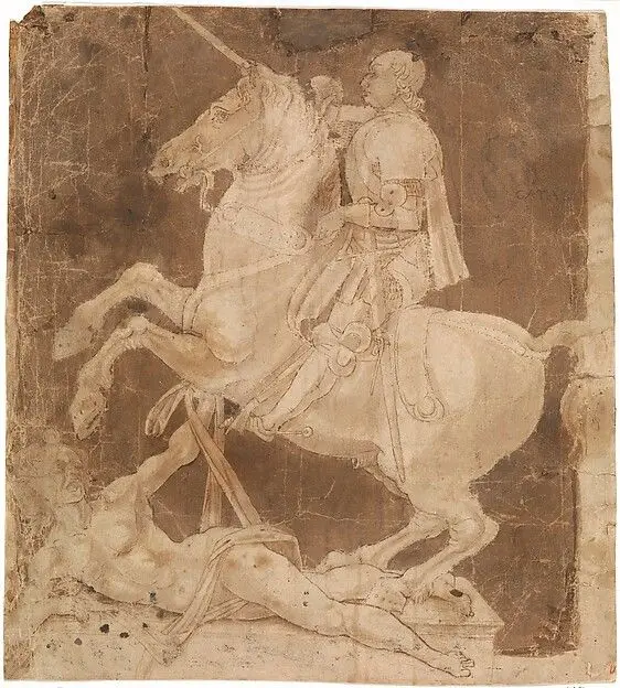 Study for the Equestrian Monument to Francesco Sforza by Antonio Pollaiuolo