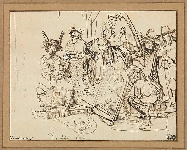 Satire on Art Criticism by Rembrandt (Rembrandt van Rijn)
