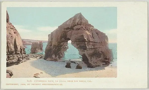 Cathedral Rock, La Jolla, Near San Diego, California, No. 6118 by Detroit Publishing Company
