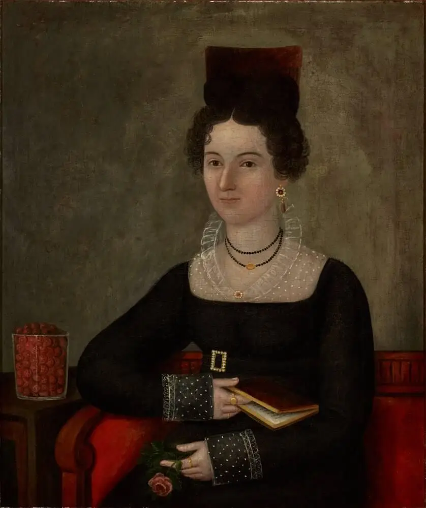 Lady on a Red Sofa by Joshua Johnson