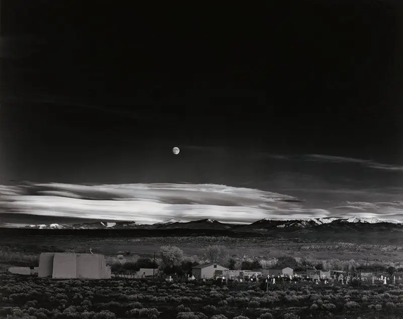 Moonrise, Hernandez, New Mexico by Ansel Adams
