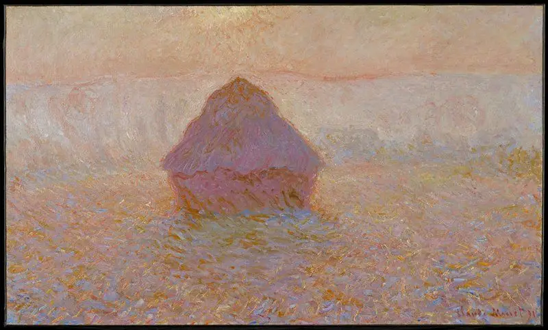 Grainstack, Sun in the Mist by Claude Monet