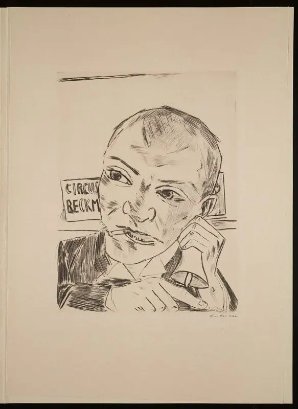 Der Ausrufer, from Jahrmarkt by Max Beckmann