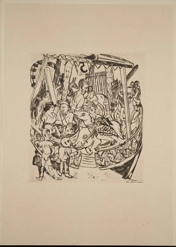 Das Karussell, from Jahrmarkt by Max Beckmann