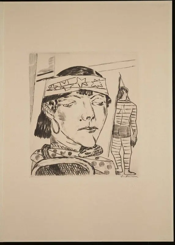 Schlangendame, from Jahrmarkt by Max Beckmann