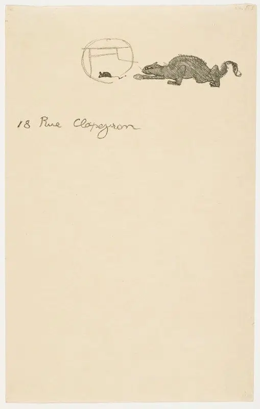 Menu pour un Dîner chez May Belfort by Henri de Toulouse-Lautrec