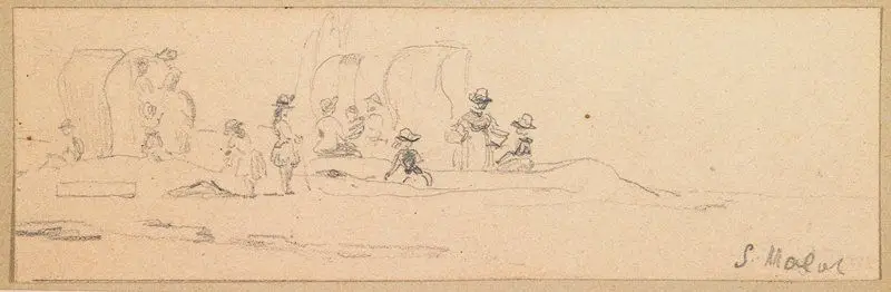 Beach Scene at Saint Malo by Eugène-Louis Boudin