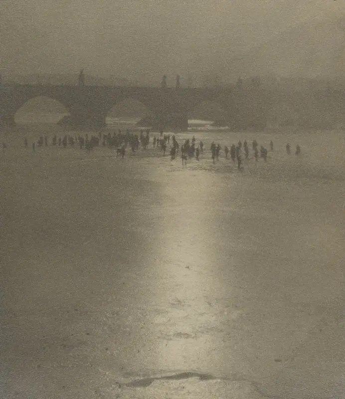 Moonlight on the Vltava River by Josef Sudek