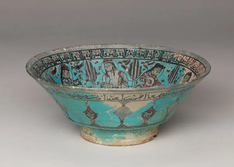 Bowl Depicting a Seated King with Attendants by Persia (Iran)