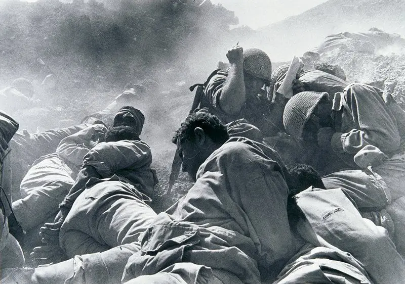 Artillery Barrage, Suez Canal, Yom Kippur War by Micha Bar-Am