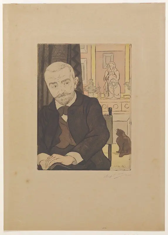 Portrait of Huysmans by Eugène Delâtre