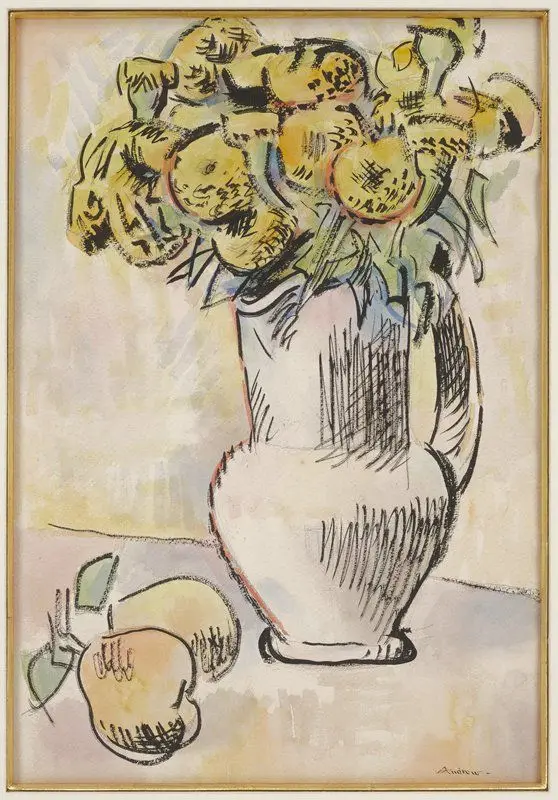 Still Life with Flowers and Pears by Andrew Dasburg