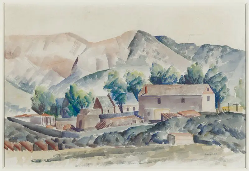 Ranch in Mendenales by Bror Julius Olsson (B.J.O.) Nordfeldt