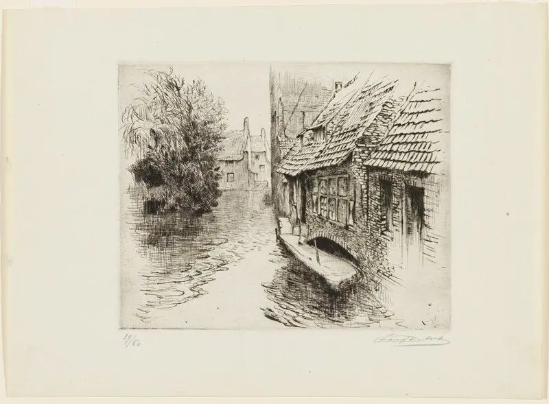 Bruges: La Plate-forme du Canal by Eugène Delâtre