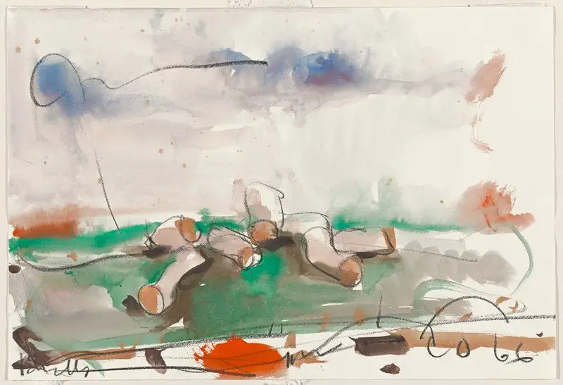 Study for Colossal Monument: Fagends (in Hyde Park) by Claes Oldenburg