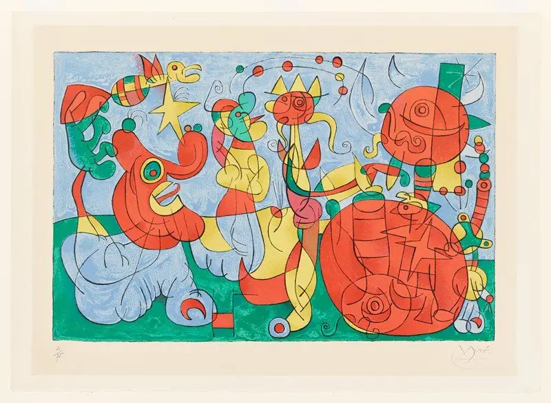 Chez le Roi de Pologne, plate III from Ubu Roi by Joan Miró