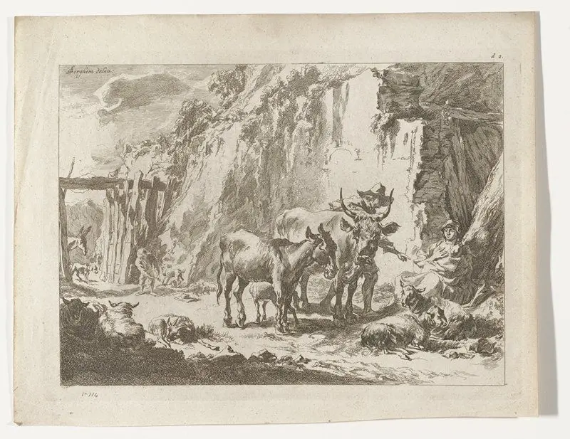 Print by Etcher: Nicolaes Berchem