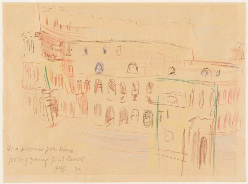 Colosseum and Arch of Constantine by Oskar Kokoschka