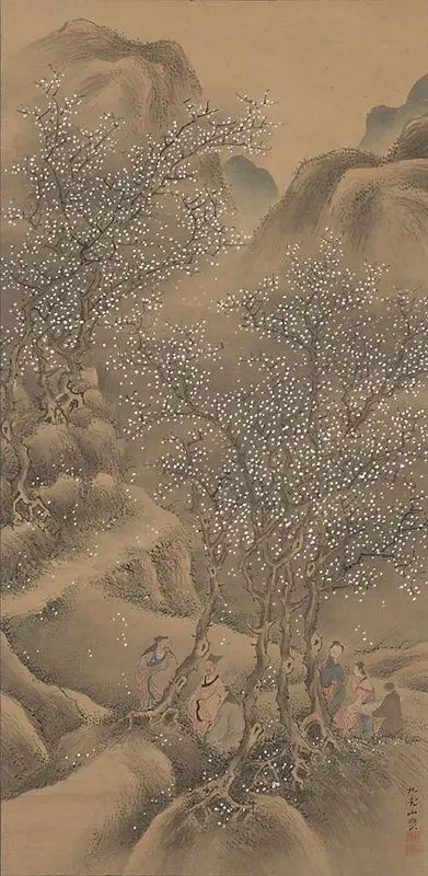 Plum Tree Landscape by Ki Baitei
