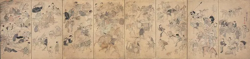 Scenes of Ōtsu by Ki Baitei