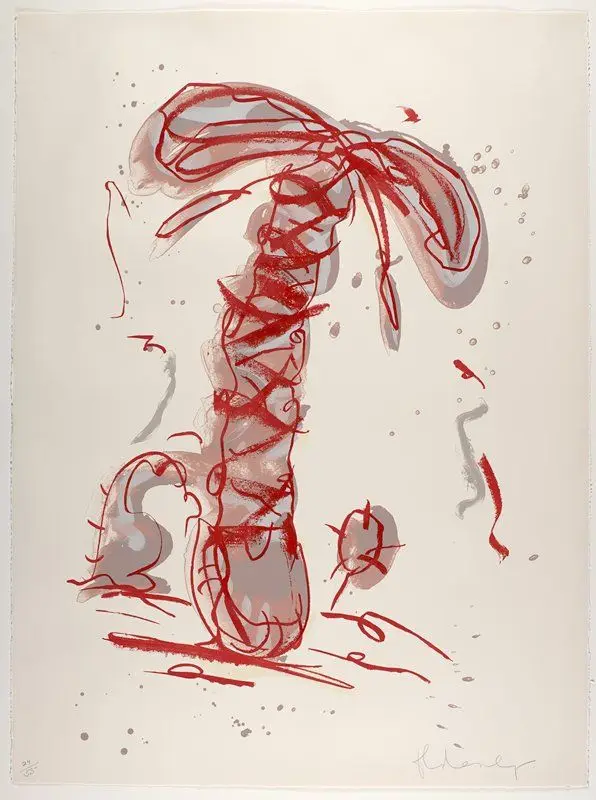 Sneaker Lace in Landscape - Red by Claes Oldenburg